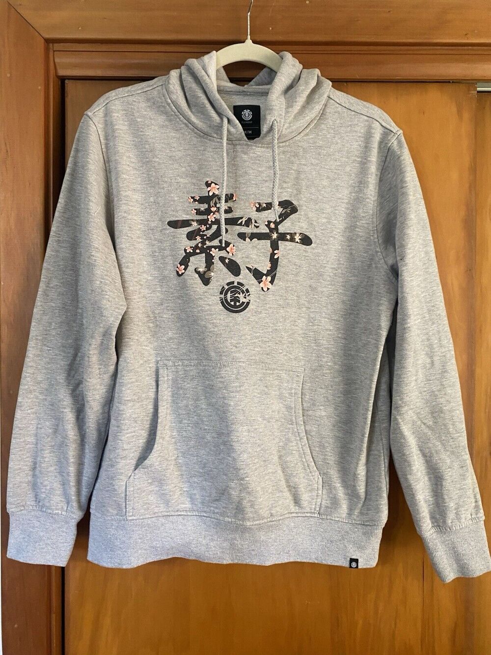 Element | Gray Pullover Hoodie Cherry Blossom Graphic Design Streetwear Skate